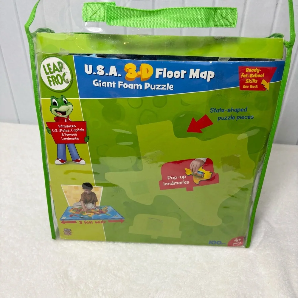 LeapFrog USA 3D Giant Foam Floor‎ Map Puzzle - Colorful Educational Toy